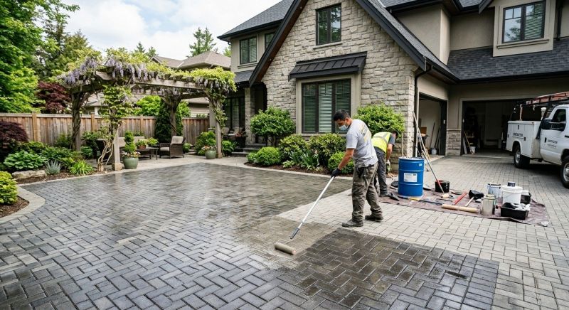 Stamped Concrete Sealing in Seattle, WA